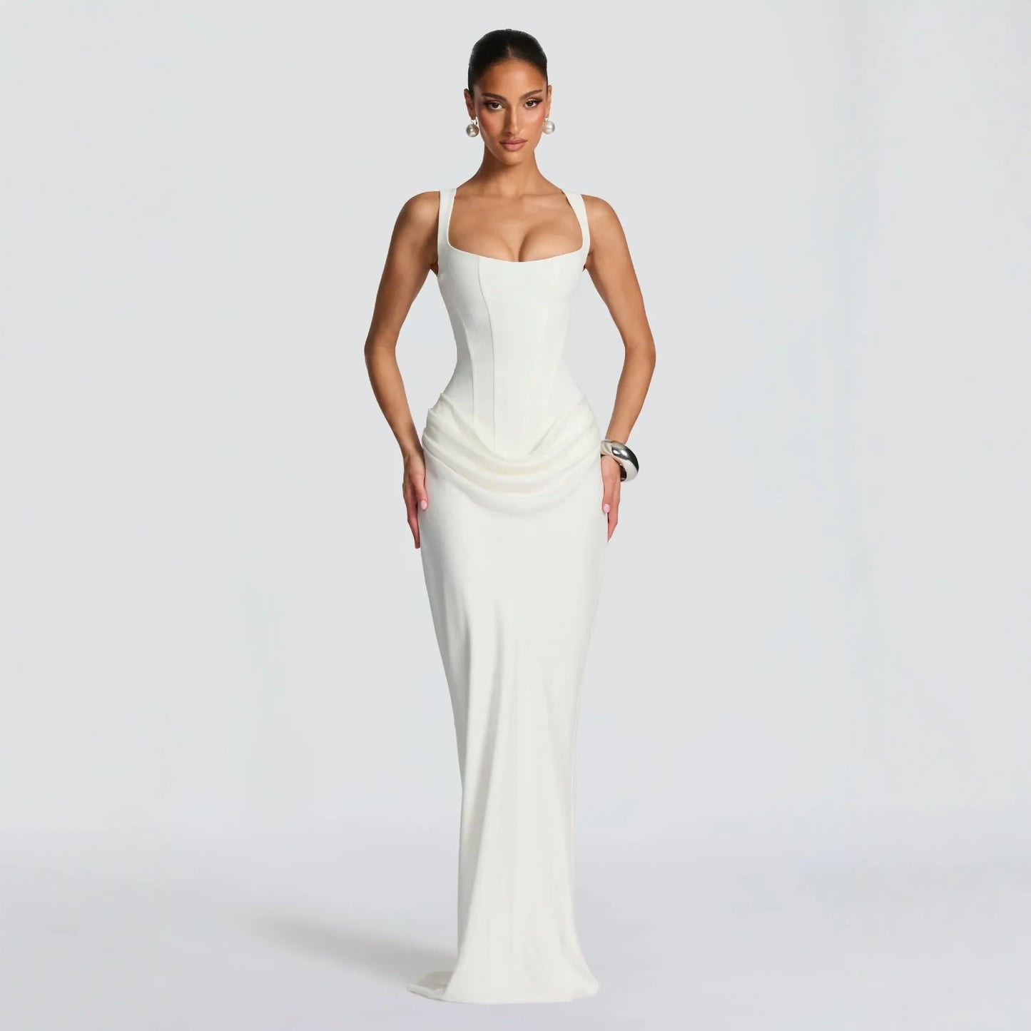 White long sleeved dress