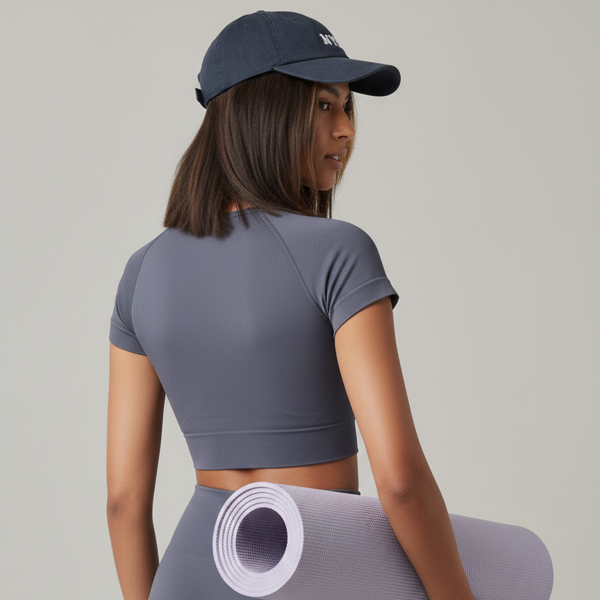 Gray Yoga Top