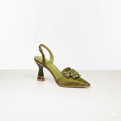 Italian Design Olive Green Heels