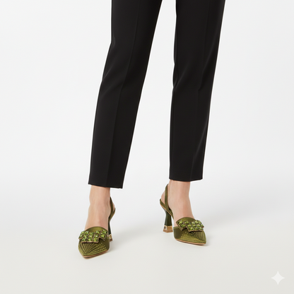 Italian Design Olive Green Heels