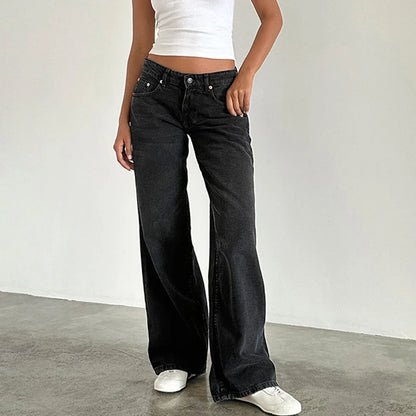 Black Baggy Jeans Trousers